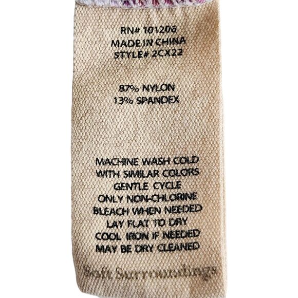 Soft Surroundings Red Pink Floral Print Leggings Women’s Sz S Stretch Comfort - Picture 4 of 8